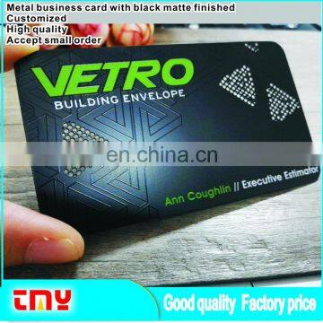 Laser Cut Black Metal Business Card China,Cheap Blank Metal Business Card Wholesale Worldwide TMY001