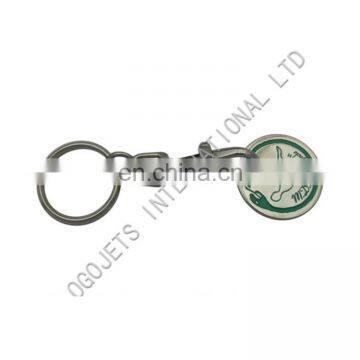 Popular Supermarket Shopping Cart Chip Keychain Type Trolley Coin, Token Coin