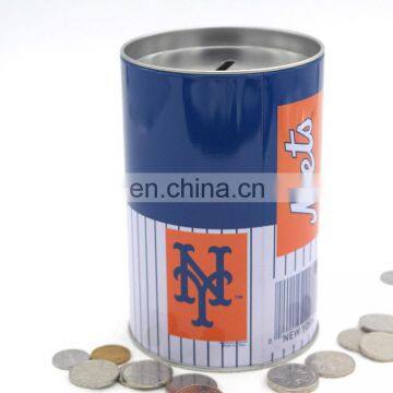 Custom Recycled Round Metal Tin Box Container for Money Wholesale photo-2