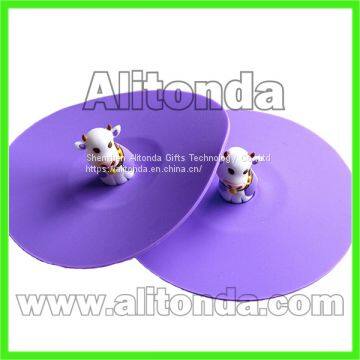 Custom soft silicone cartoon cup cover for tea cup