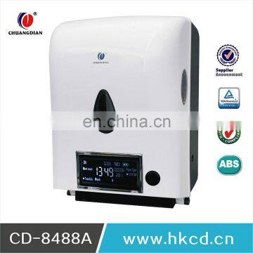 2016 Hot Selling Sensor LCD Display ABS Plastic Automatic Paper Dispenser,Toilet Tissue Paper Dispenser CD-8488