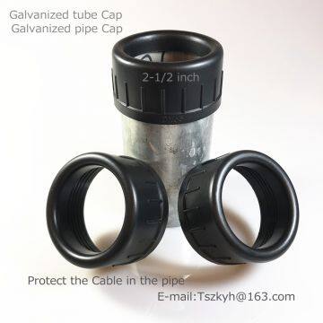 Galvanized pipe Cap Protect the Cable in the pipe