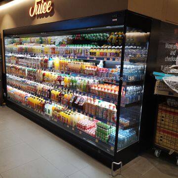 drinks display fridge supermarket combined freezer and refrigerator