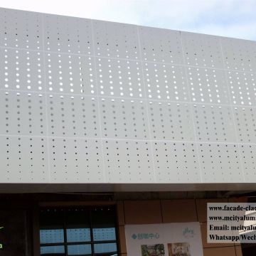 Perforated wall panel aluminum facade metal panels for external perforated screen