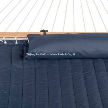 Outdoor Quilted Fabric Hammock With 12ft Wood Hammock photo-2