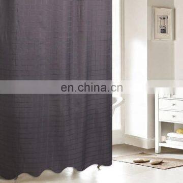 Fashion Design Logo Printed Waterproof Portable Custom Polyester Shower Curtain photo-5
