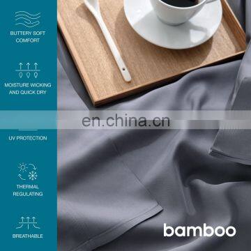 Luxury Sale Eco 3Pcs 4Pcs Fitted Twin 100% Bamboo Cover Tited Bed Sheet Set For Twin Beds photo-4