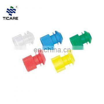 Royal Blue Yellow Flange Type High Grip Type Serum Plastic Test Tube Stopper With Hole and for Tube photo-4