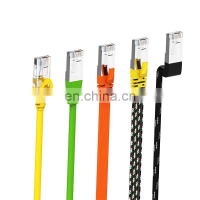 outdoor indoor rj45 rj11 slim flat tester network cable cat6 cat6a cat7 sftp patch cord cable