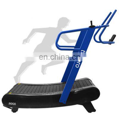 New Design  unpowered treadmills Body Building equipment curved Manual treadmill commercial running machine gym equipment