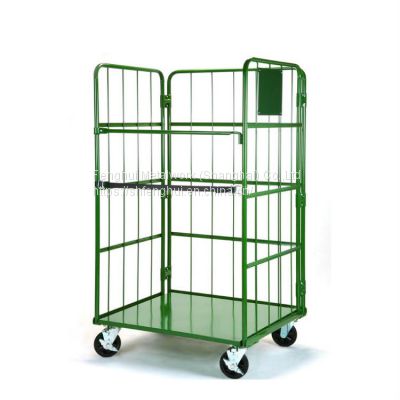 Heavy duty logistic metal storage collapsible stackable transport welded hot-dipped steel box