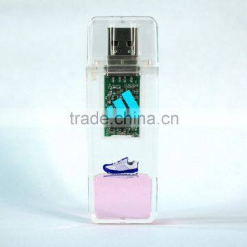 Novelty Liquid Flight USB, Floater Inside For High Speed LED USB