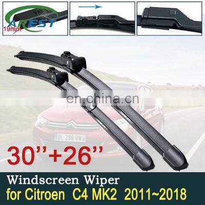 for Citroen C4 MK2 C4L 2011~2018 Car Wiper Blades Front Windscreen Wipers Car Accessories Stickers 2012 2013 2014 2015 2016 2017