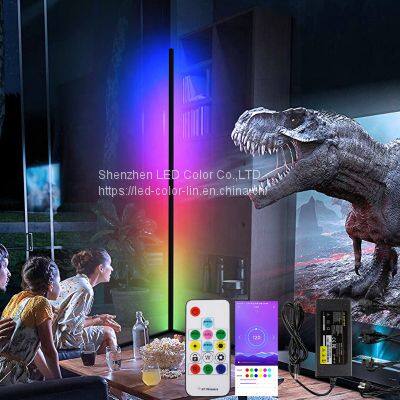 New Coming Rectangular Corner RGB Nordic Standing Led Light Floor Lamp for Rooms Modern