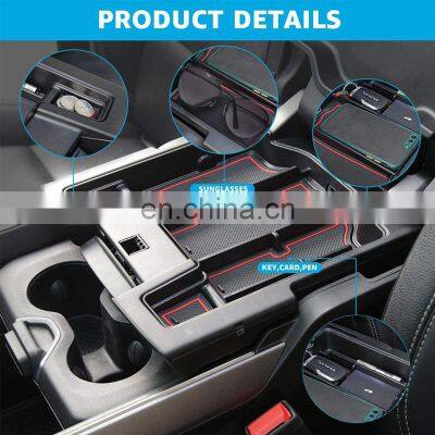 Interior Accessories Parts Silicone Armrest Rest Storage Box Center Control Console Organizer Tray For Dodge Ram 1500 2500 3500 photo-5