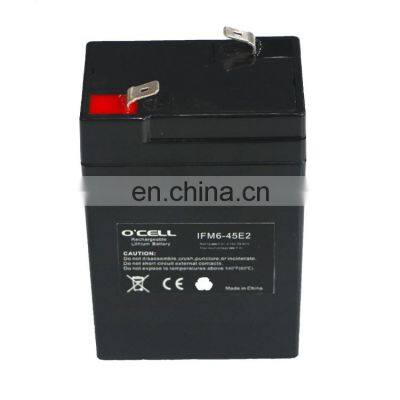 Solar Battery Cell Lithium Iron phosphate Battery 6V 4.5Ah Lifepo4 solar Battery 18650 cells