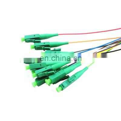 unionfiber OEM ODM FTTH LC fiber pigtail 0.9mm G.652D LSZH fiber optica 1meter APC 12 Cores fiber Pigtail