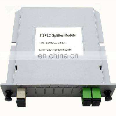 UNIONFIBER OEM ODM PLC Splitter LGX BOX SC/UPC Connector Single Mode SM G657A1 Fiber Optic PLC Splitter 1x2 SCUPC