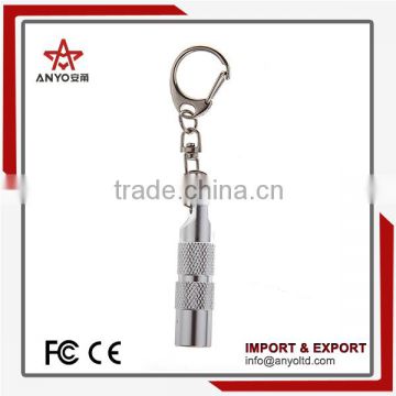 New arrival high quality promotional aluminium alloy 9 led keychain flashlight