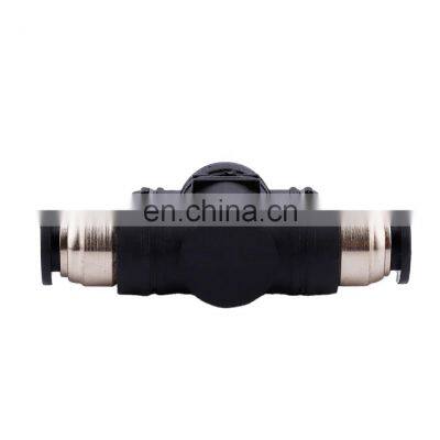 BUC-8 Black Connector Plastic Quick Joint Adapter BUC Hand Valve Switch Push Lock Pneumatic Tube Fittings