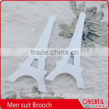 Fashion Decoration Eiffel Tower Press on Men's Metal Suit Brooch photo-2