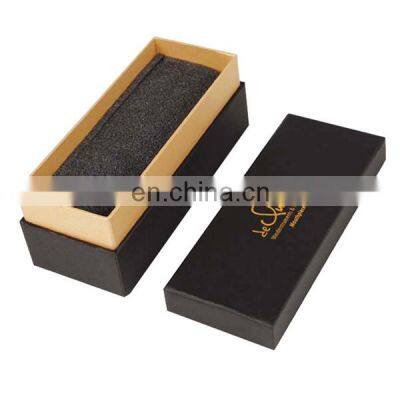 Black rectangle shoulder body care oil gift luxury packaging boxes