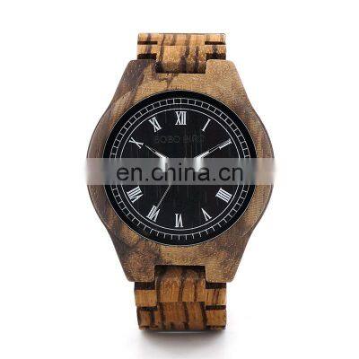 Minimalist Mens Luxury Wooden Watches BOBO BIRD Customized OEM Wood Watch for Men