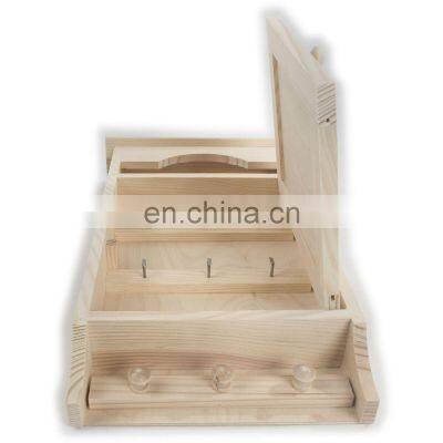 Wooden Key Cabinet With 6 Hooks photo-3