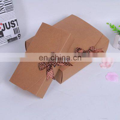 Bulk Sale Private Label Large Capacity Foldable Present Boxes Kraft Paper Gift Box Closure With Ribbon photo-3