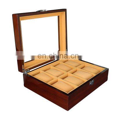 Hot sale popular high end watch box baking lacquer wooden watch display box jewelry storage box