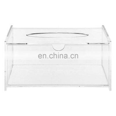 Modern Decorative Napkin Holder Clear Acrylic Facial Tissue Dispenser Box Tissue Box for Bathroom photo-2