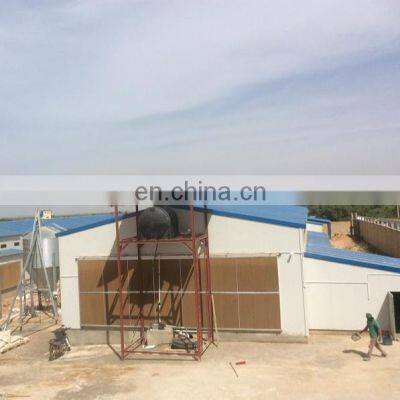 Economic two storey steel frame broiler type of chicken poultry farm house design building for Malaysia