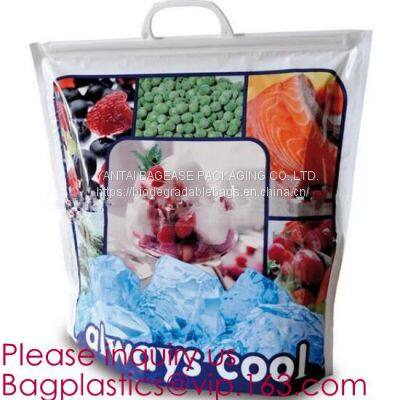 FREEZABLE LUNCH BAG, INSULATION ALUMINIUM FOIL BAG, THERMAL THERMO COOLER TOTE BAG, BENTO PICNIC photo-4