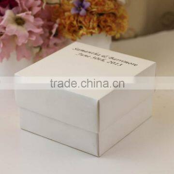 Hot Sale Customized Simple Design White Wedding Candy Box Art Paper                        
                                                Quality Choice