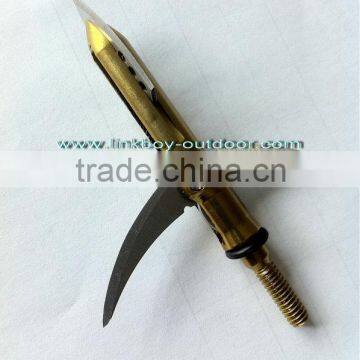 Linkboy Outdoor Hunting Arrow Broadheads,Expandable Steel Blades Arrowhead Tip 100 Grain Archery Hunting photo-2