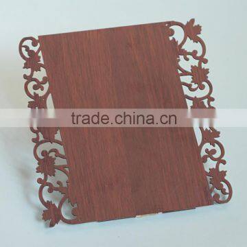 High Quality Fancy Luxury Laser Engrave Wedding Invitation Cards