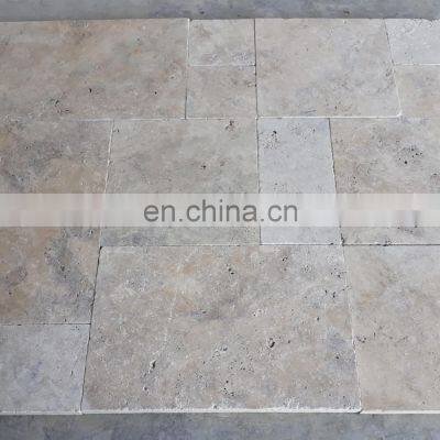 Premium Quality Wholesale Latte Silver Travertine Tumbled Tile Filled and Honed Made in Turkey CEM-T-18 photo-5