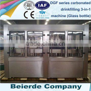 3000 bottles per hour glass bottle carbonated drink filling machine