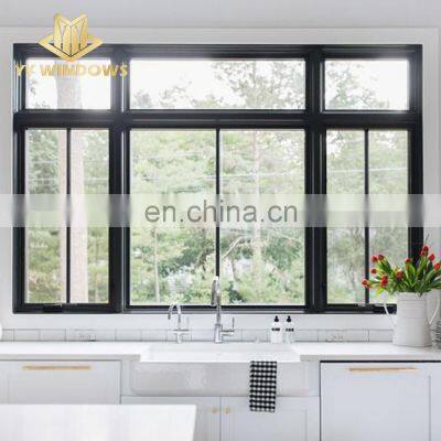 Direct famous China manufacturer NFRC north american high standard thermal break aluminium french double glass casement window