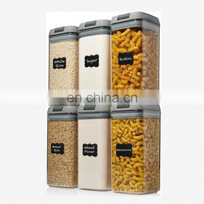 Airtight Food Storage Containers with lids (set of 6) BPA free Air Tight Snacks Pantry & Kitchen Canisters