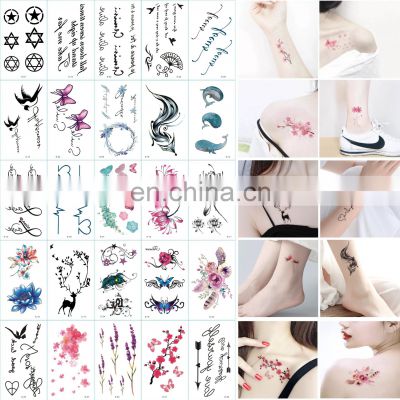 30Pcs/Set Temporary Tattoo Stickers Waterproof Tattoos For Women Sexy Arm Clavicle Body Art Hand Foot Sticker