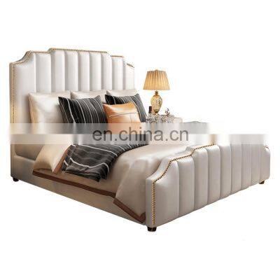 Queen princess european designs leather wooden beds king queen size customized