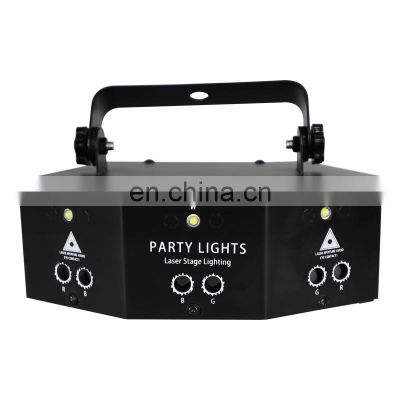 Beam Moving Laser Club Dj Party Speaker Usb Disco Led Stage Lights Mini 9 Eyes Laser Strobe Light