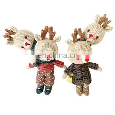 Handmade Amigurumi Reindeer Toy, Wooden Teether Ring, Crochet Reindeer Rattle Vietnam Supplier Cheap Wholesale photo-2