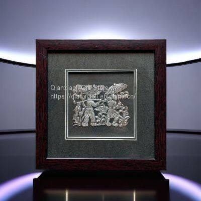 Guizhou Silver Decorative Framed Ethnic Crafts Customized Gift With Hand Gift Small Gift Enterprise Gifts photo-4
