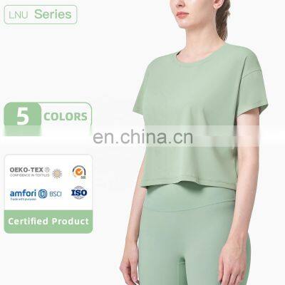 High Quality Custom Short T Shirt Women ECO Friendly Super Soft Cropped Sport Loose T Shirt