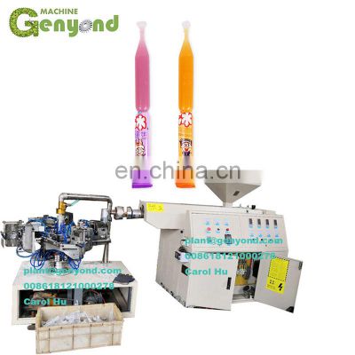 Extruding automatic ice pop extrusion blow molding machine