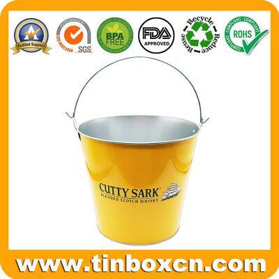 3L/5L/8L Customized Heineken Galvanized Tin Ice Bucket With Double Sides Printing and Handle For Beer photo-2
