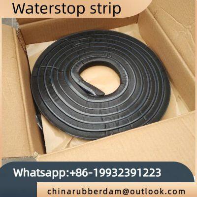 Rubber waterstop strip manufacturer for underground pipe gallery tunnels with back mounted 651 type buried steel edge waterstop strip