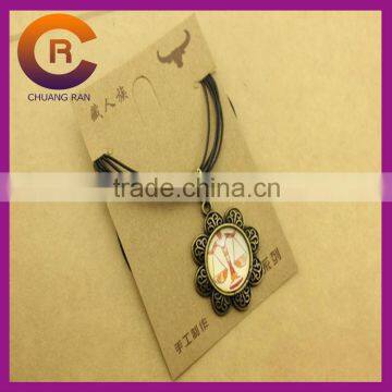 Kraft paper custom hanging necklace display card customized